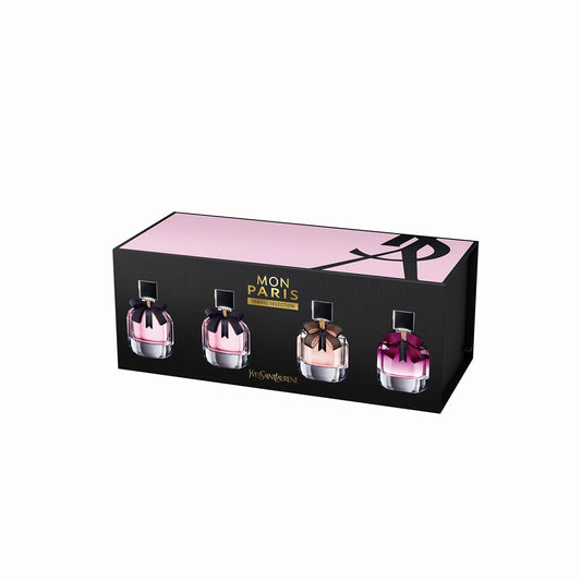 Ysl mon paris 4 pcs mini set: mon paris 0.25 eau de parfum + mon paris 0.25 eau de parfum + mon paris lumiere 0.25 eau de toilette + 0.25 intensement 0.25 eau de parfum